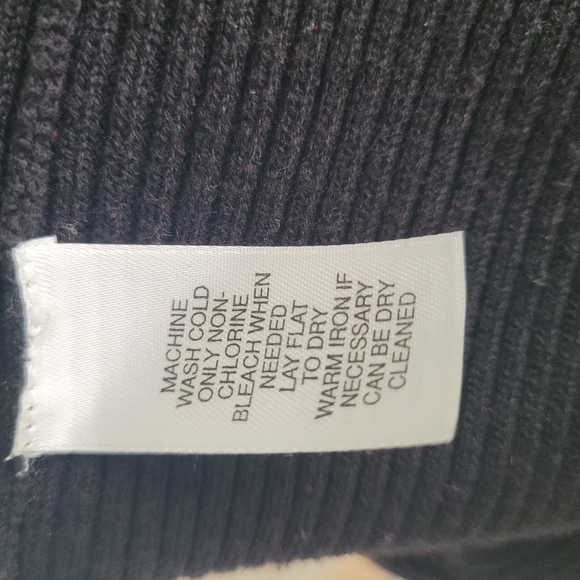 Jones NY Cotton Blk 3/4 Zip Sweater 3X - Picture 6 of 7